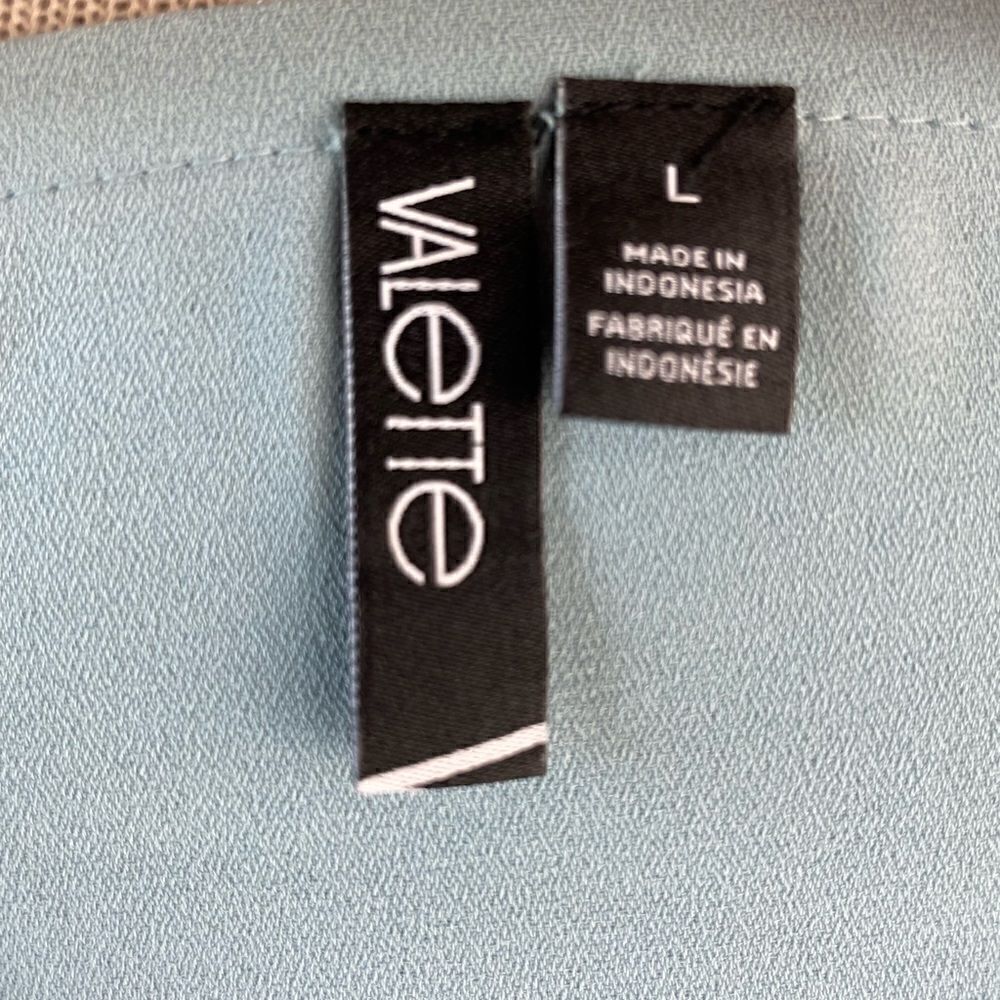 NWT Valette Light Blue Tank Top Blouse Size L - Picture 6 of 7